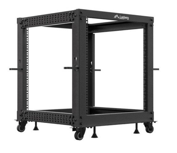 Lanberg Open rack 19&quot; 12U 600x600-1100 regulowany czarny