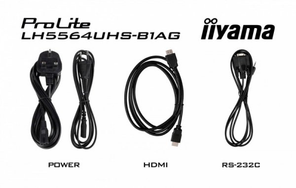 IIYAMA Monitor 55 cali LH5564UHS-B1AG, 24/7,VA,ANDROID14,4K,500cd,5000:1,    2xHDMI ,USB-C,RJ45, RS-232c, IR, 2x10W, 2xUSB, UCHW
