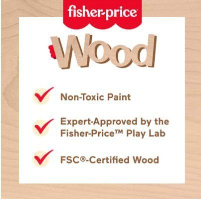 Fisher Price Wooden Drewniane drzewko zestaw klocków