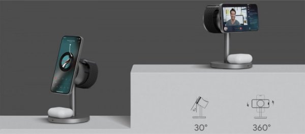 AUKEY LC-MC311A 3w1 Qi2 ładowarka bezprzewodowa MagSafe 15W chłodząca + ładowarka PD 30W