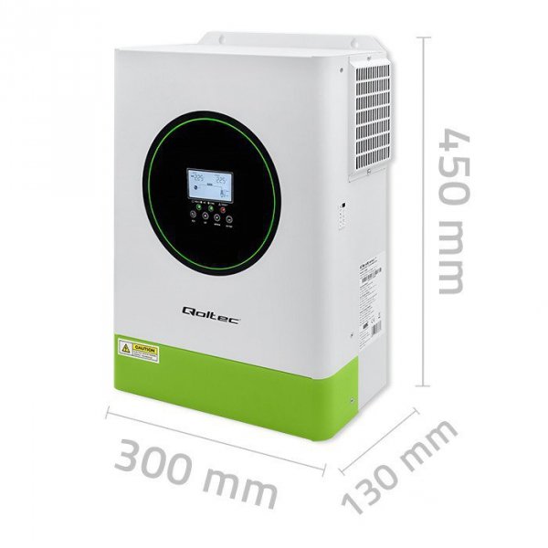 Qoltec Hybrydowy Inwerter solarny Off-Grid  6200W | 120A | 48V | MPPT | BMS | Sinus | opcja Wi-Fi | Power Factor 1.0