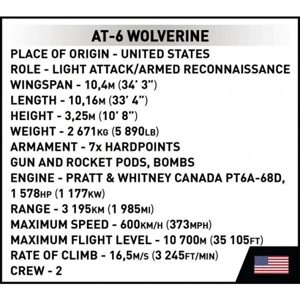 Cobi Klocki Klocki AT-6 Wolverine 263 klocki