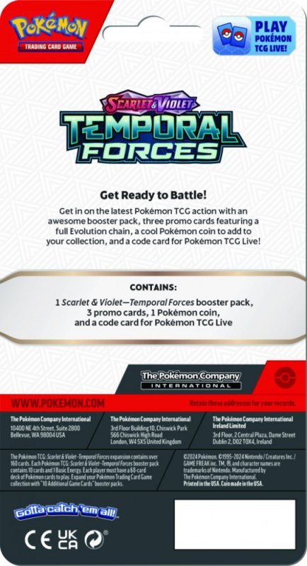 Pokemon TCG Karty Scarlet & Violet - Temporal Forces - Premium Checklane Blister - Togekiss