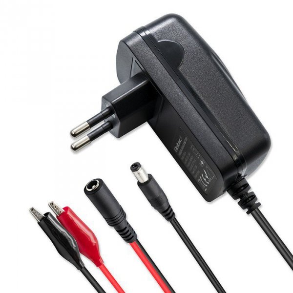 Qoltec Automatyczna ładowarka do akumulatora AGM GEL STD 12V | 1.5A |  Prostownik z sygnalizatorem LED