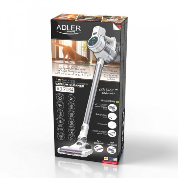 Adler Odkurzacz pionowy 2w1 mokro-sucho AD 7064