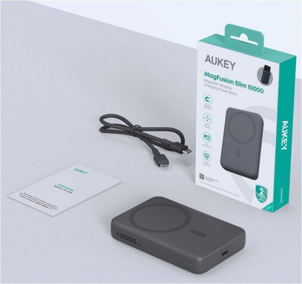 AUKEY PB-MS04 Gray Qi2 PowerBank | 10000mAh | 20W | MagSafe PD