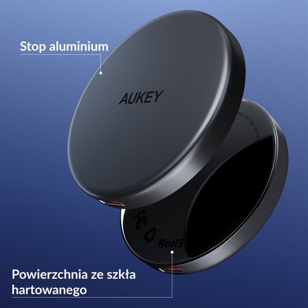 AUKEY LC-MC10 Qi2 MagSafe 15W 3A USB-C ładowarka bezprzewodowa