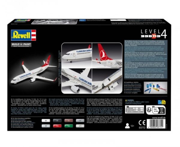 Revell Model plastikowy Samolot Boeing 737-800 Turkish Air 1/144