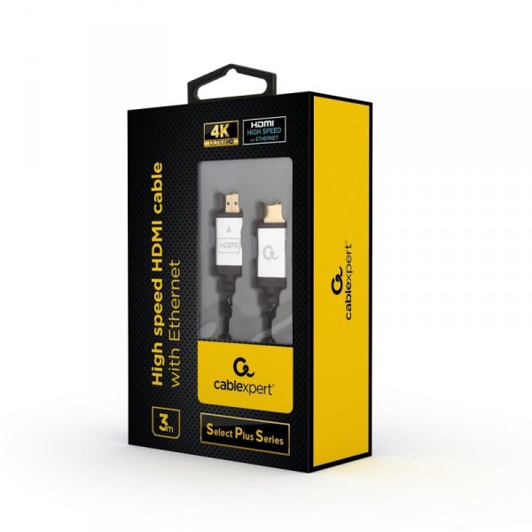 Kabel HDMI-HDMI M/M High Speed v1.4 4K UHD Ethernet seria &quot;Select Plus&quot; Gembird (3 m)