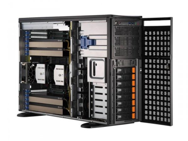 Serwer NTT Tytan 4208S27 GPU --- TOWER 4U, 8 x SATA RAID 1,10,5, Xeon&amp;reg; 4410T, 2 x 960GB SSD, 2 x 32GB RAM DDR5, 2 x LAN 