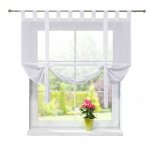 Rolety rzymskie na wymiar, woalowe na karnisz z podwiązaną Falbaną