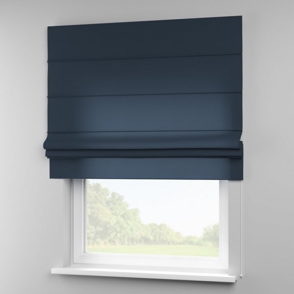 Roleta rzymska z falbana prosta widok ze skosu