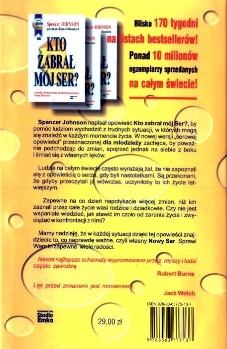 Kto Zabrał Mój Ser? Opowieść Dla Młodzieży Książka Najtaniej Opinie