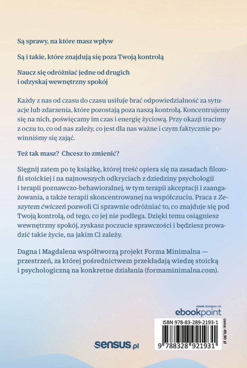 Stoicyzm Zeszyt ćwiczeń Dagna Wysocka, Magdalena Król-Duclaye