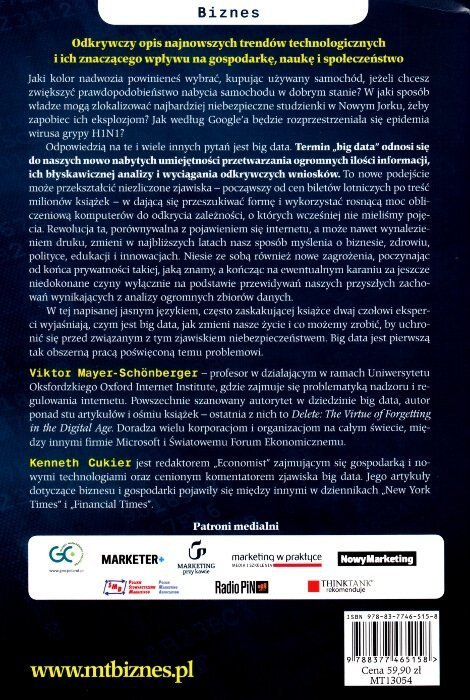 BIG DATA Rewolucja która zmieni nasze myślenie pracę i życie