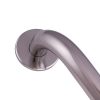 Handlauf für barrierefreies Bad 140 cm aus rostfreiem Edelstahl ⌀ 32 mm mit Abdeckrosetten