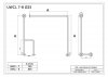 WC - Stützgriff für barrierefreies Bad links montierbar weiß 80 cm ⌀ 25 mm