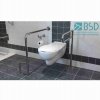 WC-Stützgriff für barrierefreies Bad rechts montierbar 70 cm aus rostfreiem Edelstahl ⌀ 25 mm