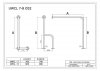 WC Stützgriff für barrierefreies Bad links montierbar weiß 70 cm ⌀ 32 mm