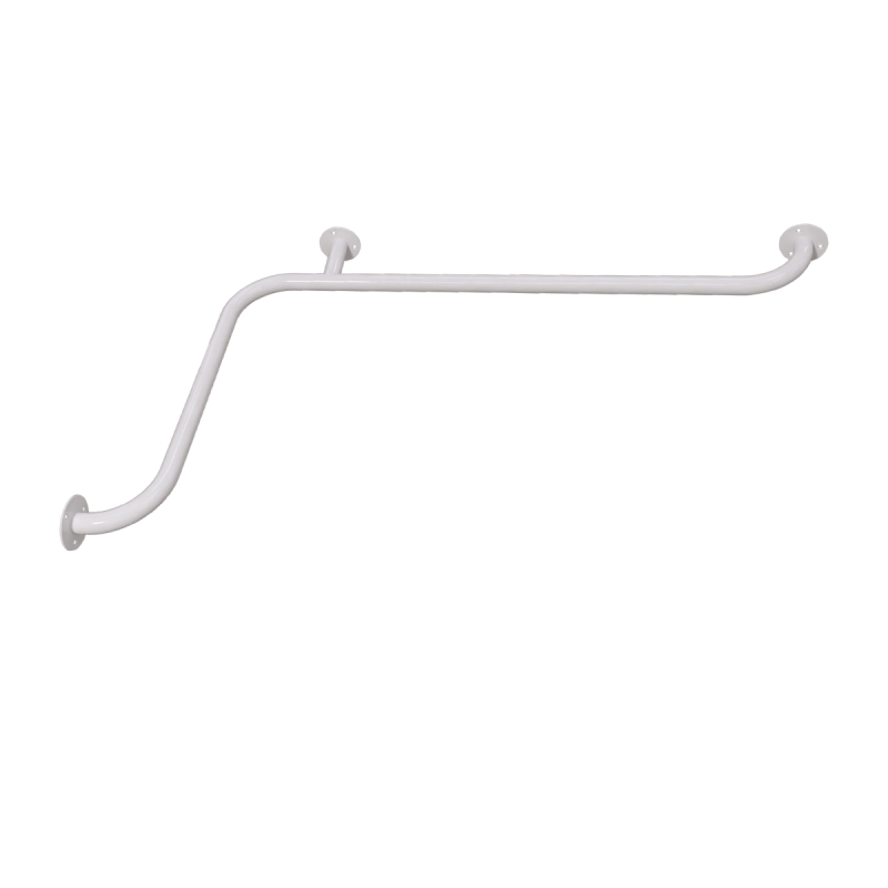 Handlauf für Badewanne für barrierefreies Bad 100/70 cm weiß ⌀ 32 mm