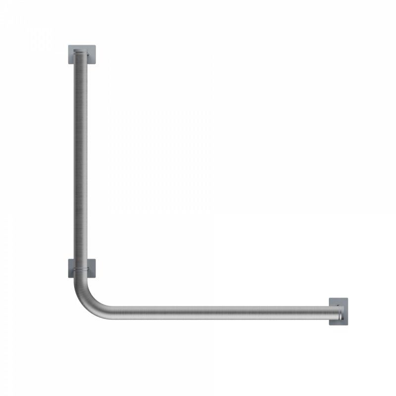 Winkelgriff für barrierefreies Bad 60/60 cm aus rostfreiem Edelstahl ⌀ 25 mm