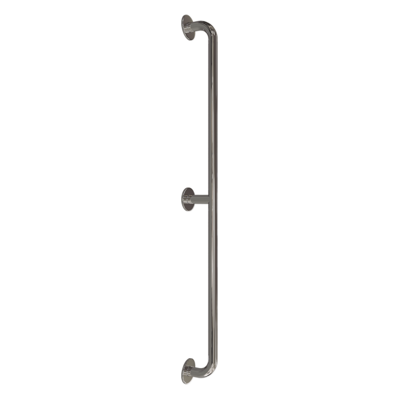 Handlauf für barrierefreies Bad 160 cm aus rostfreiem Edelstahl ⌀ 32 mm mit Abdeckrosetten
