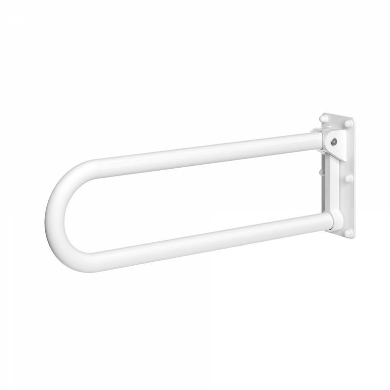 Klappgriff am WC oder Waschbecken für barrierefreies Bad weiß 60 cm ⌀ 32 mm