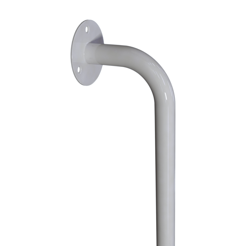 Handlauf für barrierefreies Bad 130 cm weiß ⌀ 25 mm