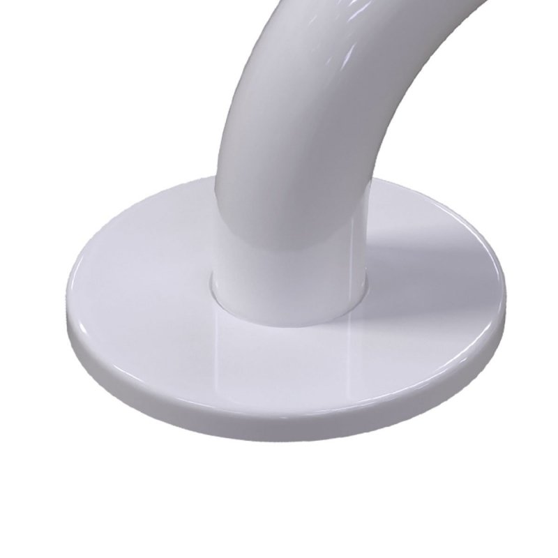 WC-Stützgriff für barrierefreies Bad links montierbar weiß 80 cm ⌀ 32 mm mit Abdeckrosetten
