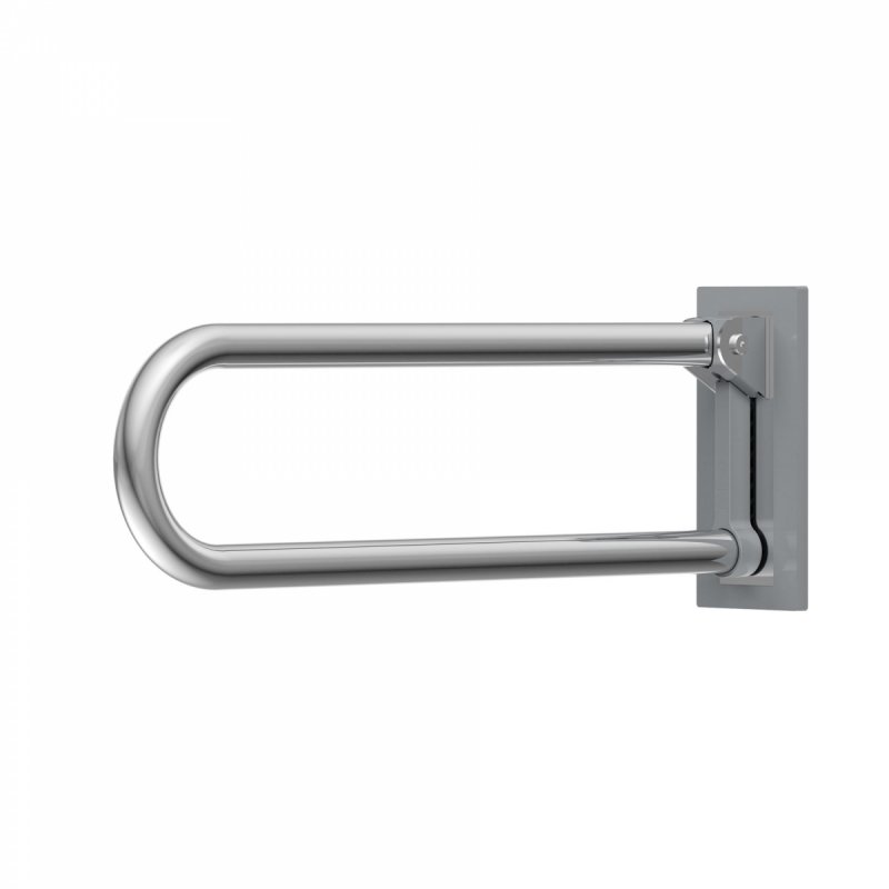 WC Klappgriff für barrierefreies Bad aus rostfreiem Edelstahl 60 cm ⌀ 32 mm