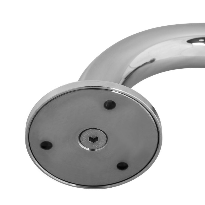 Stützgriff am Waschbecken rechts 55 cm lang für barrierefreies Bad aus rostfreiem Edelstahl ⌀ 32 mm mit Abdeckrosetten