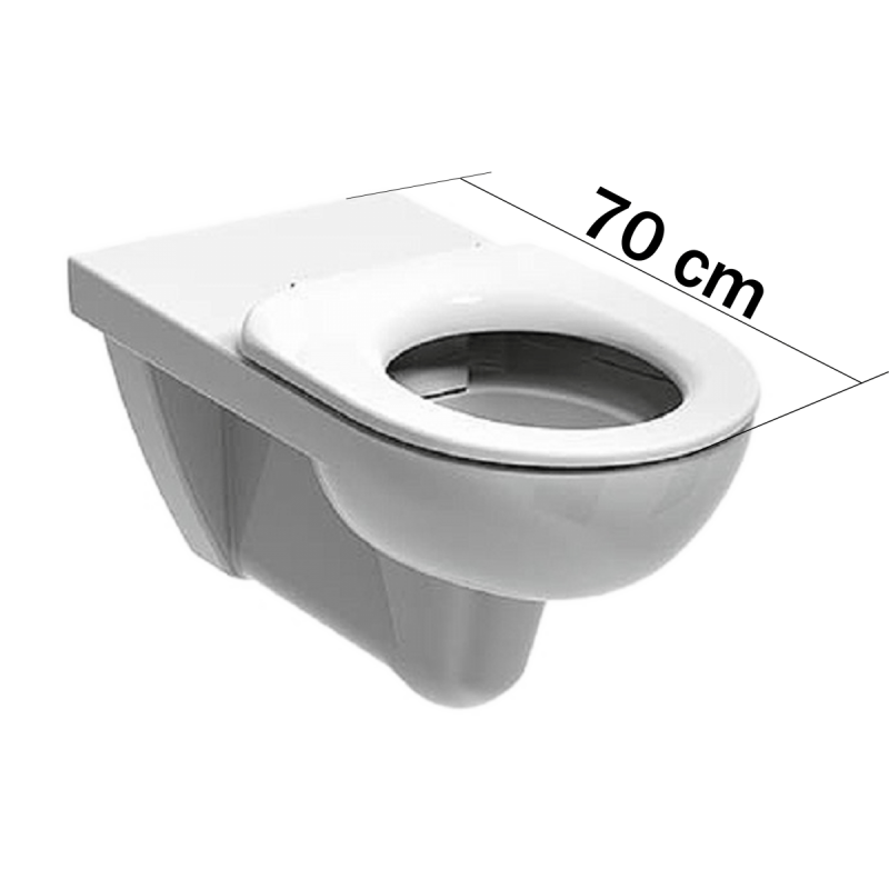 Wand-WC RIMFREE für barrierefreies Bad mit 70 cm Ausladung