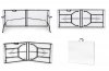Stół cateringowy 180 cm składany w walizkę biały ModernHome