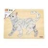 VIGA Drewniane Puzzle Montessori Kot z Pinezkami