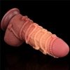 9.5'' DUAL LAYERED PLATINUM SILICONE COCK WIT