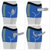 CHIC STRAP-ON SHORTS (28 - 31 CALI W PASIE) NIEBIESKI