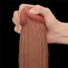 DILDO 12'' KING SIZED SLIDING SKIN DUAL LAYER DONG BRĄZOWY