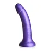 XR Brands - Metalowe, silikonowe dildo  - 17,8 cm