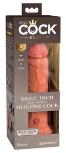 King Cock Elite - Realistyczne Silikonowe Dildo Z Przyssawką 20 CM Ciemny Kolor Skóry