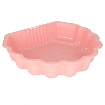 Piaskownica zamykana basen Muszelka Twins podwójna 2w1 160x87,5x19,5cm różowa