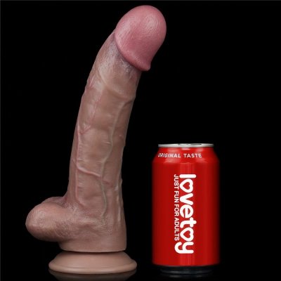 DILDO 10.5&#039;&#039; DUAL LAYERED PLATINUM SILICONE COCK