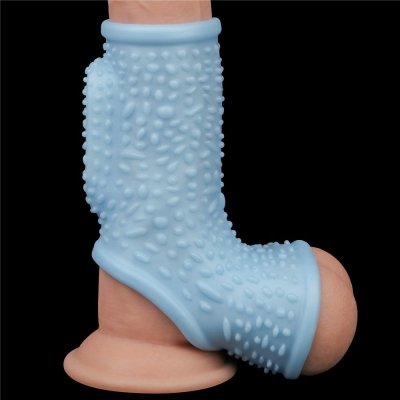 PIERŚCIEŃ VIBRATING DRIP KNIGHTS RING WITH SCROTUM SLEEVE