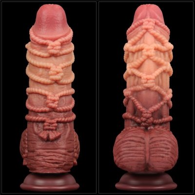 9.5&#039;&#039; DUAL LAYERED PLATINUM SILICONE COCK WIT
