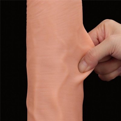 14&#039;&#039; KING SIZED SLIDING SKIN DUAL LAYER DONG
