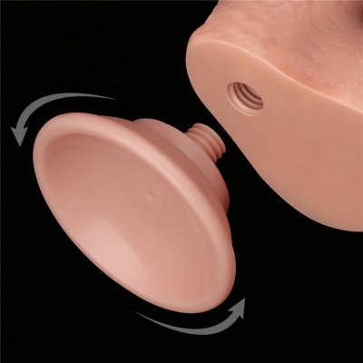 DILDO 7&#039;&#039; SLIDING SKIN DUAL LAYER DONG FLESH