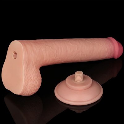 DILDO 9&#039;&#039; SLIDING SKIN DUAL LAYER DONG FLESH