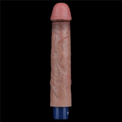 WIBRATOR 9&quot; REAL SOFTEE VIBRATING DILDO