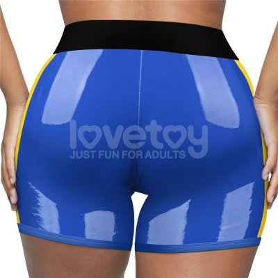 CHIC STRAP-ON SHORTS (28 - 31 CALI W PASIE) NIEBIESKI