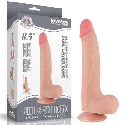 DILDO 8.5&#039;&#039; SLIDING SKIN DUAL LAYER DONG