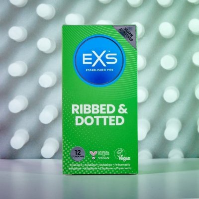 PREZERWATYWY 12 SZT. EXS RIBBED AND DOTTED